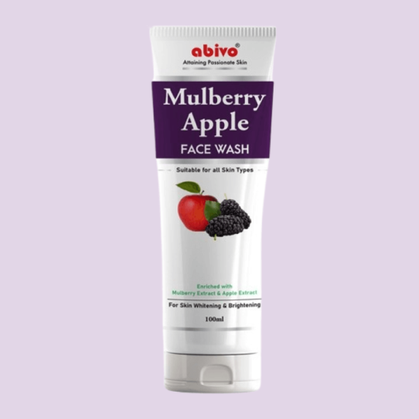 Abivo Mulberry Apple Face Wash | For Skin Whitening & Brightening | Soft and Glowing Skin | 100 ML