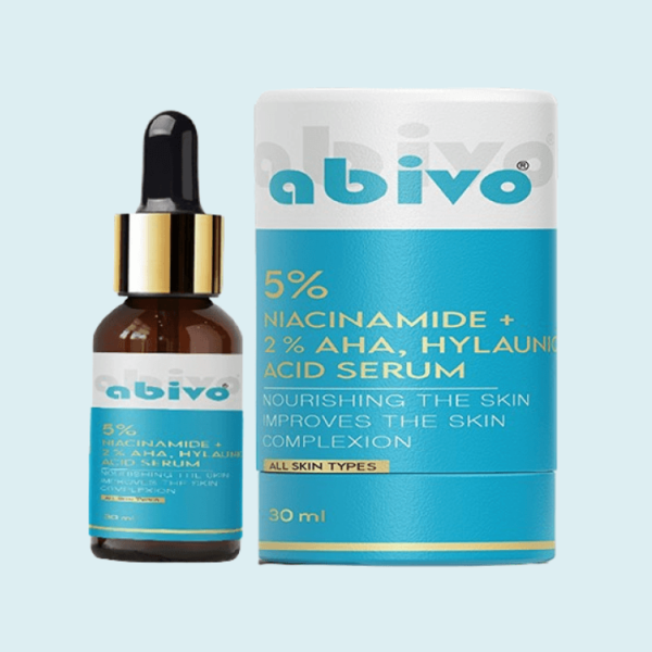 Abivo 5% Niacinamide with 2% Hyaluronic Face Serum | Reduce Fine Line & Wrinkles | Evens Out Skin Tone | 30 ML